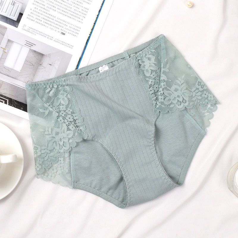 Quần Lót Sinh Lý Vải Cotton Phối Ren Lưng Cao Cho Sinh Lý