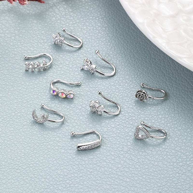 Set 9 khuyên mũi nhiều kiểu dáng thời trang | BigBuy360 - bigbuy360.vn