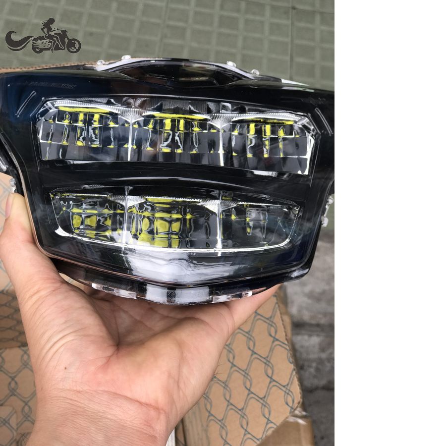 Đèn Pha Led 2 Tầng Xe Exciter 135 2011-2014 Chính Hãng Zhi.Pat Cao Cấp, Siêu Sáng. Màu Trắng Bạc, Đen Khói, Xanh &amp; Đỏ