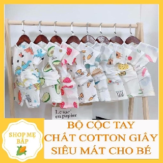 BỘ COTTON GIẤY CỘC TAY ❤️FREESHIP❤️ ❤️HÀNG HOT❤️ Bộ quần áo cotton giấy nhiều hình - QA02