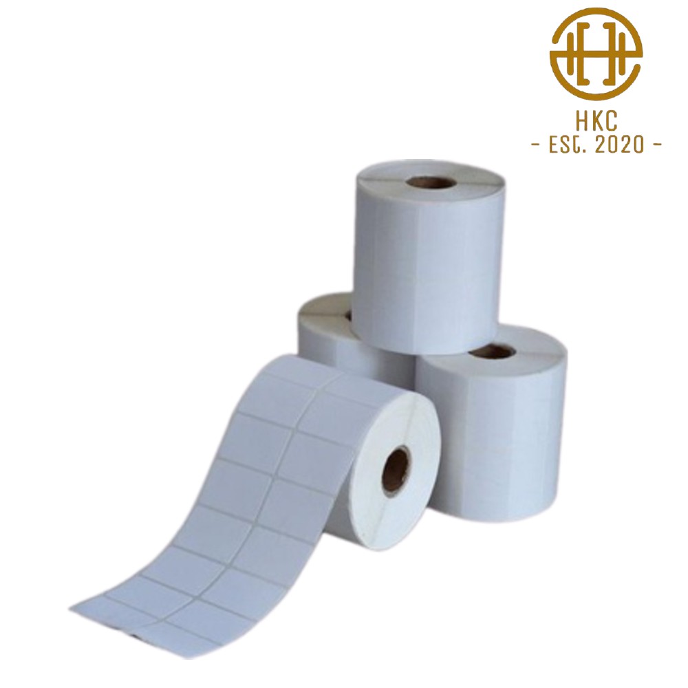 Giấy In Mã Vạch 2 Tem 35x22  - Decal Nhiệt 2 Tem 72x22 mm, cuộn 30m