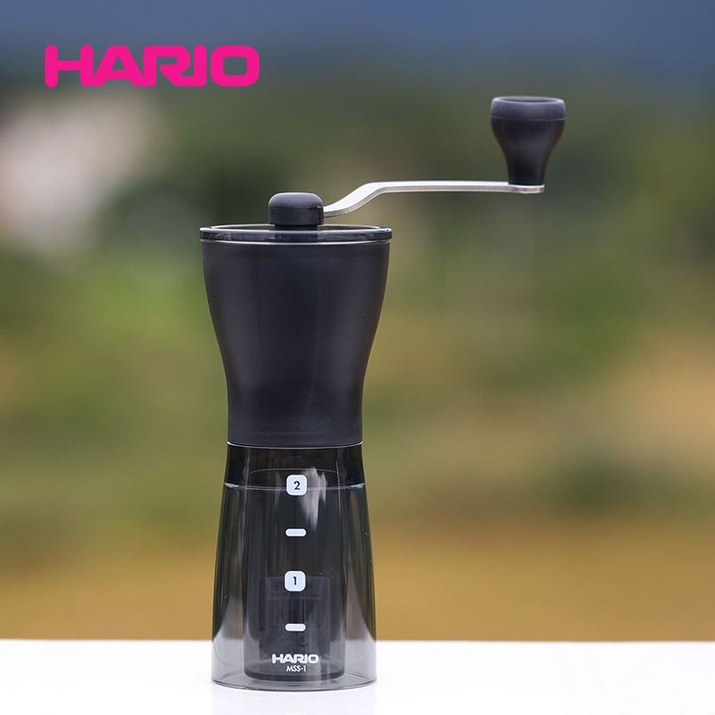 Máy xay cà phê tay quay HARIO Nhật Bản lõi gốm gia dụng cầm bằng có thể rửa được <