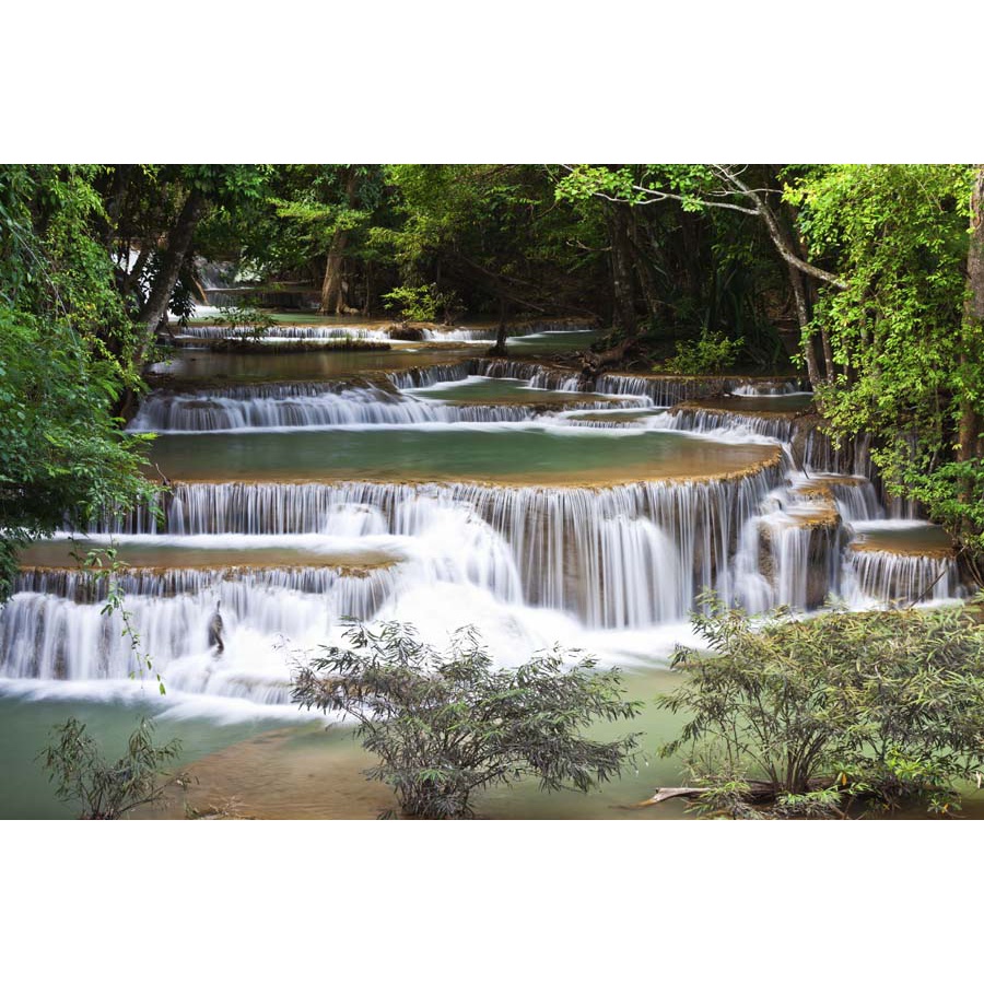 Tranh thác nước thiên nhiên tặng keo và dụng cụ dán 3D