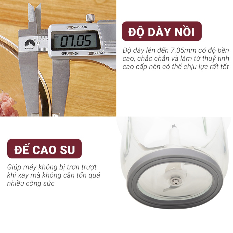 Máy xay thịt, máy xay đa năng 4 lưỡi dao Sassy HR-618