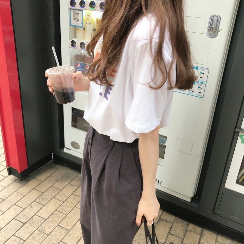 NRVP Áo Thun Tay Ngắn Cổ Tròn Thời Trang Mùa Hè Phong Cách Đường Phố Nhật Bản 2022 Cho Nữ