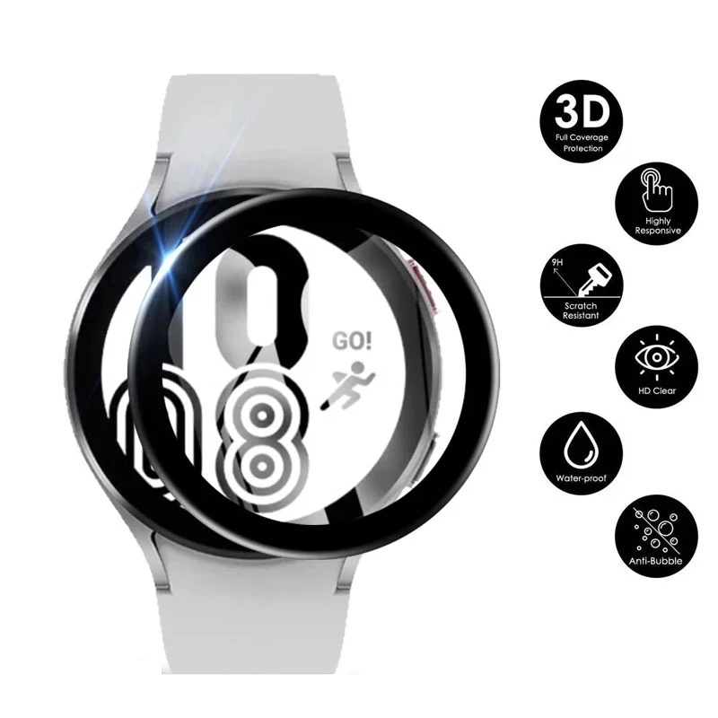 Set 3/10 Miếng Dán Bảo Vệ Màn Hình Đồng Hồ Samsung Galaxy Watch 4 40mm 44mm 3D