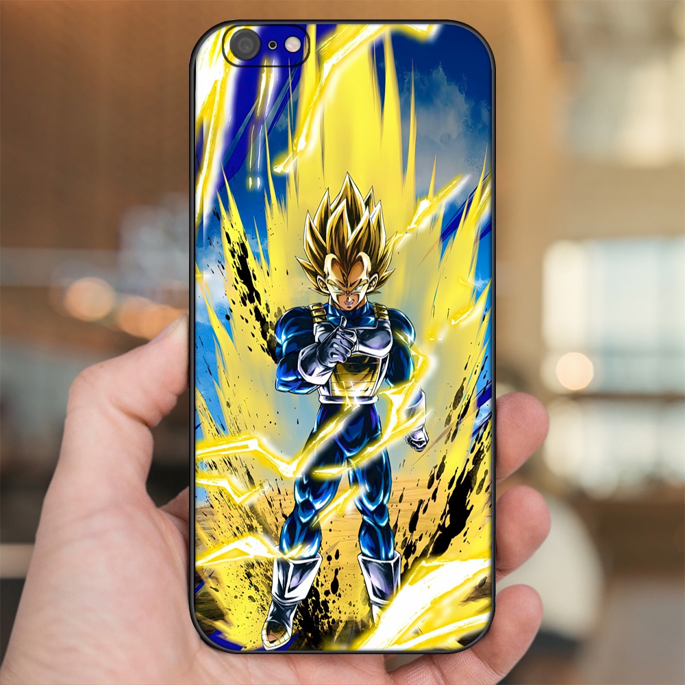 Ốp lưng iPhone 6 Plus, 6s Plus dẻo đen cạnh vuông in hình Vegeta Dragon Ball