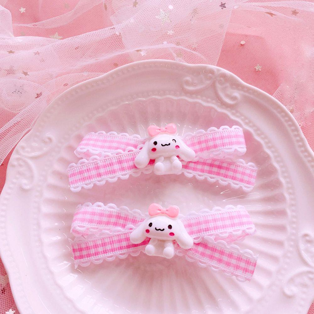 Kẹp Tóc Hình Nơ Họa Tiết Sọc Caro Phong Cách Hàn Quốc Dễ Thương