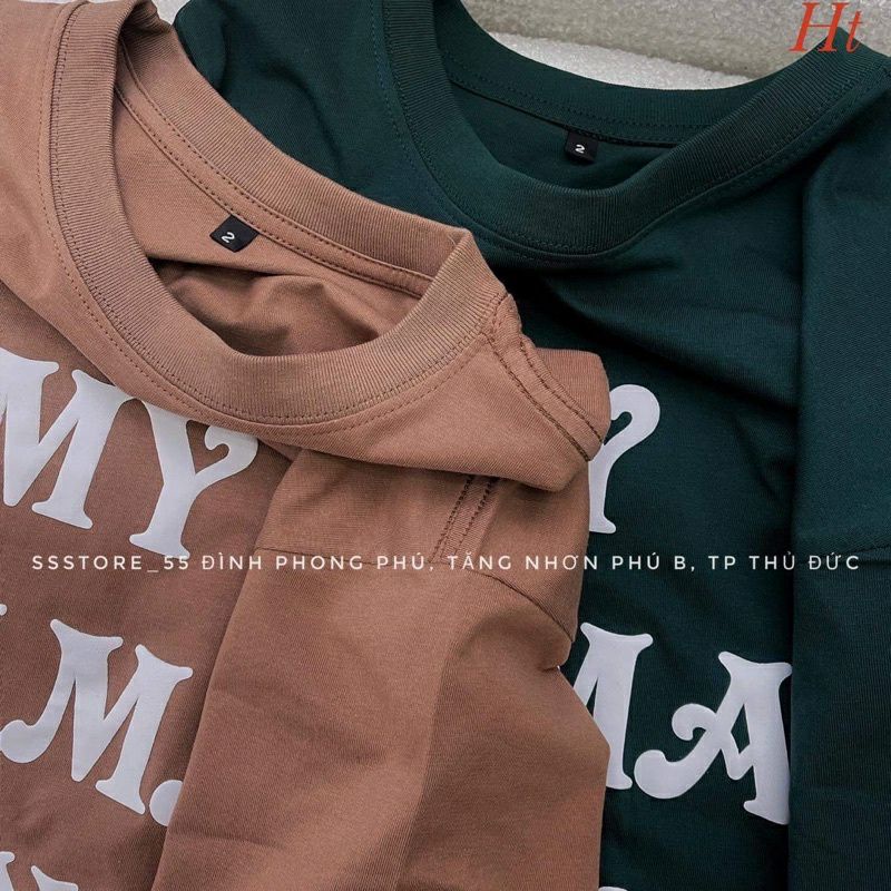 Áo thun tay lỡ nam nữ unisex form rộng My MAMA ullzang vải cotton mịn giá rẻ mặc đơn đôi nhóm