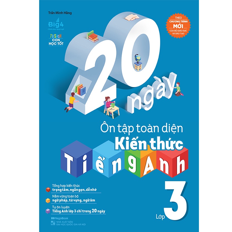 Sách Combo 20 ngày ôn tập toàn diện kiến thức Tiếng Anh lớp 3, 4, 5 - MGB