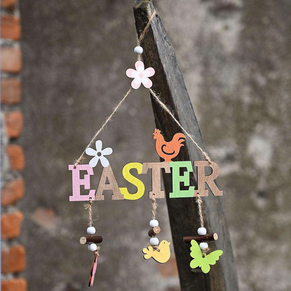 Chữ LET Happy Easter Bằng Gỗ Trang Trí Nhà Cửa
