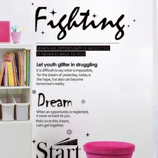 Decal dán tường Fighting . Start . Dream