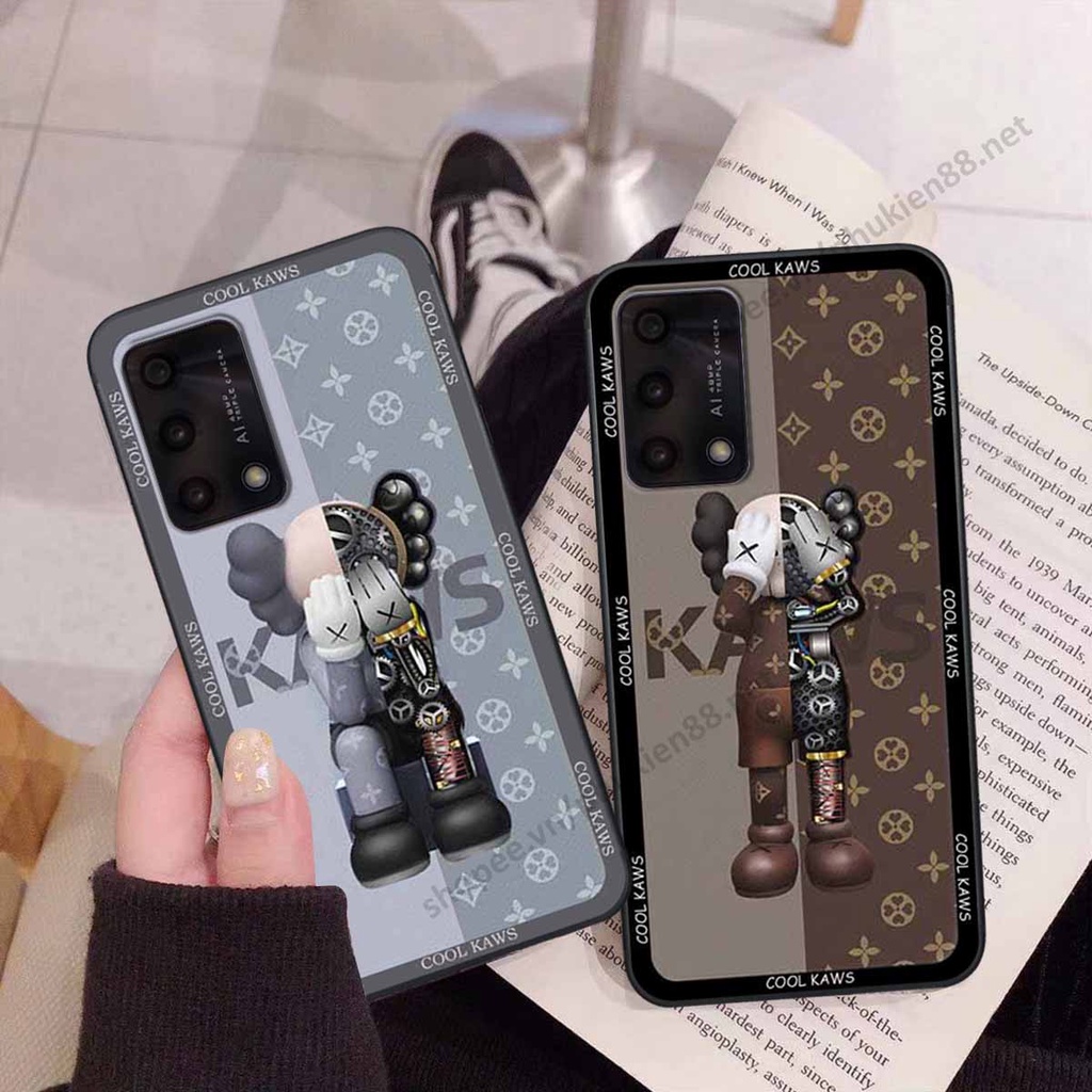 Ốp Oppo A74 / A94 / A95 bear, k@ws thương hiệu phong cách ốp lưng thời trang cao cấp