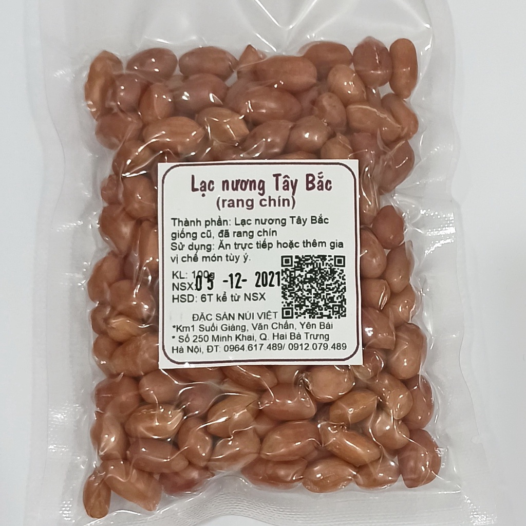 Lạc Rang / Đậu phộng rang chín / Lạc nương Tây Bắc rang sẵn [Gói 100g]