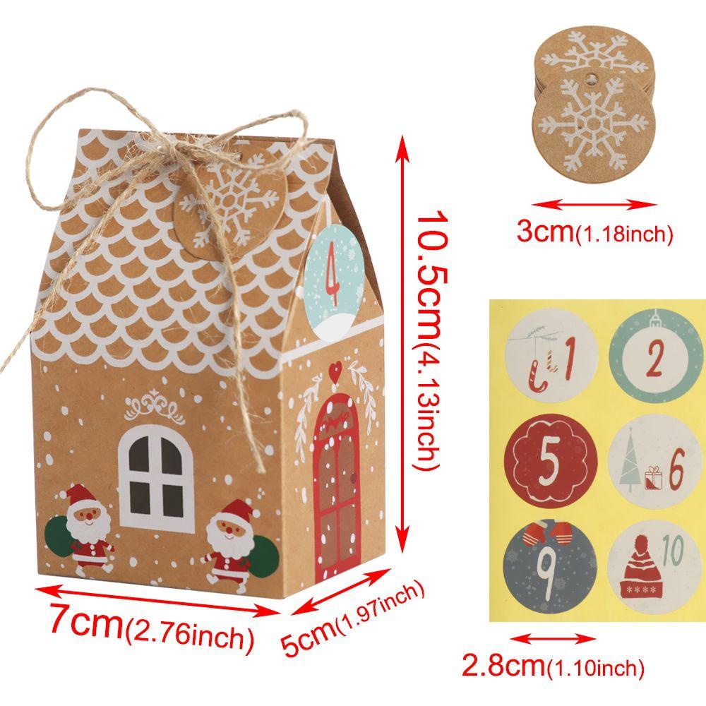 Set 24 Túi Giấy Đựng Kẹo / Quà Tặng Kèm Nhãn Dán Tiện Dụng