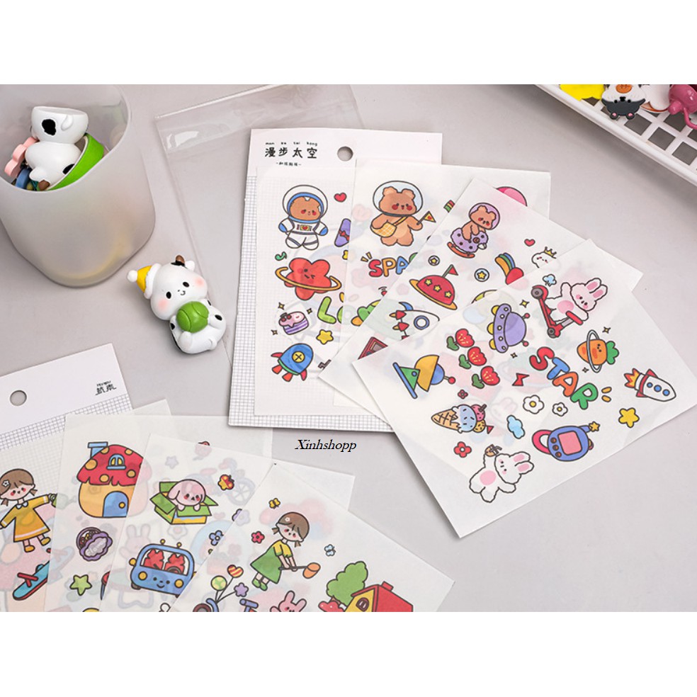 Set 4 Tấm Sticker Thú Cưng