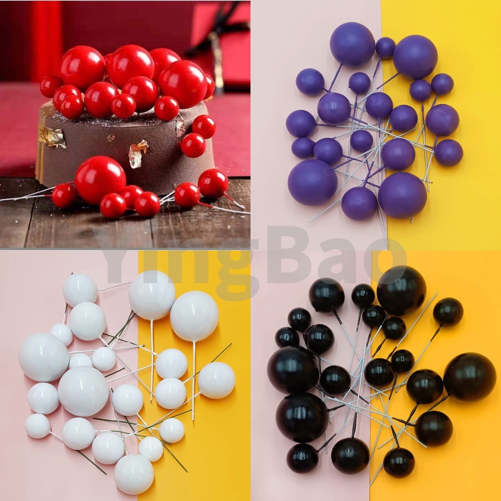 Set 20 Que Gắn Trang Trí Bánh Kem 4 Kích Cỡ