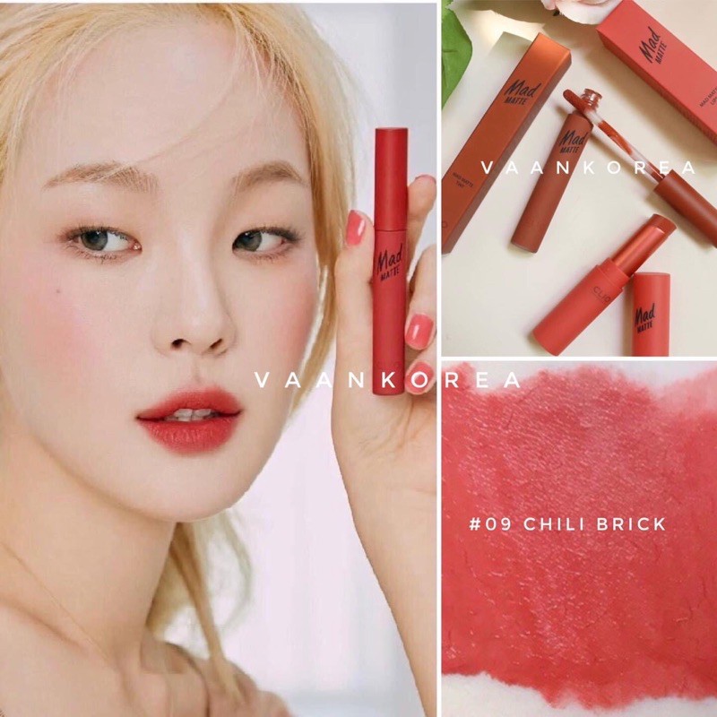 Son kem #Clio Mad Matte màu 09 Chili Brick | BigBuy360 - bigbuy360.vn