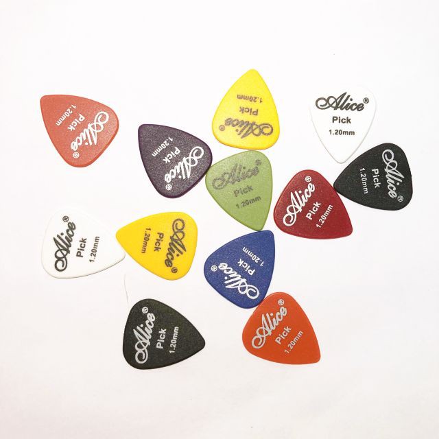 Pick Gảy Đàn Alice, phím gảy, móng gảy các kích cỡ độ dày từ 0,58mm 0,71mm 0,81mm 0,96mm 1,2mm và 1,5mm để lựa chọn