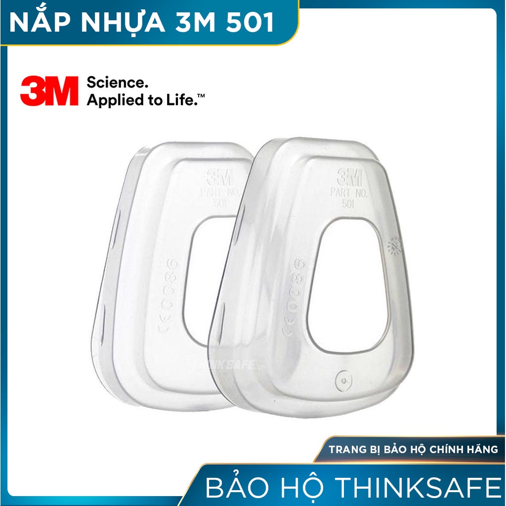 Nắp nhựa 3M 501 dùng giữ bông lọc 5N11, phòng dịch, chống giọt bắn, lọc bụi mịn pm2.5, khói hàn, xịt sơn, chính hãng