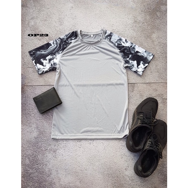 Áo thun tay phối body vải co giãn mặc mát nhiều màu dễ phối đồ