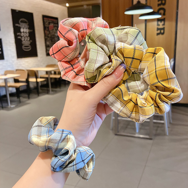 Dây Buộc Tóc Co Giãn Kẻ Sọc Kiểu Hàn Quốc Xinh Xắn Cho Nữ