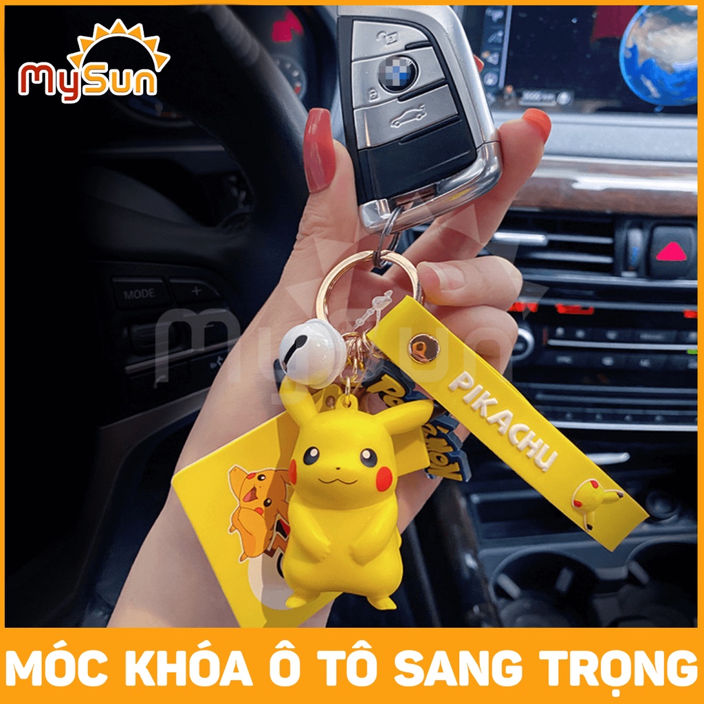 Dây móc treo chìa khóa đa năng xe máy, ô tô, điện thoại Pokemon Pikachu đẹp - MySun