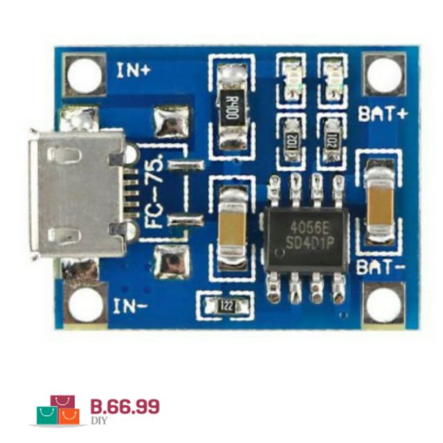 mạch sạc pin 18650 5v 1a