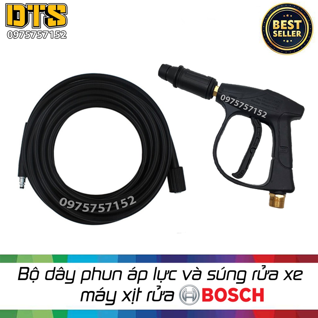 ⚜️FREESHIP⚜️ Bộ dây phun áp lực và súng xịt rửa cho máy phun xịt rửa Bosch - Phụ kiện máy rửa xe Bosch, Bosch AQT