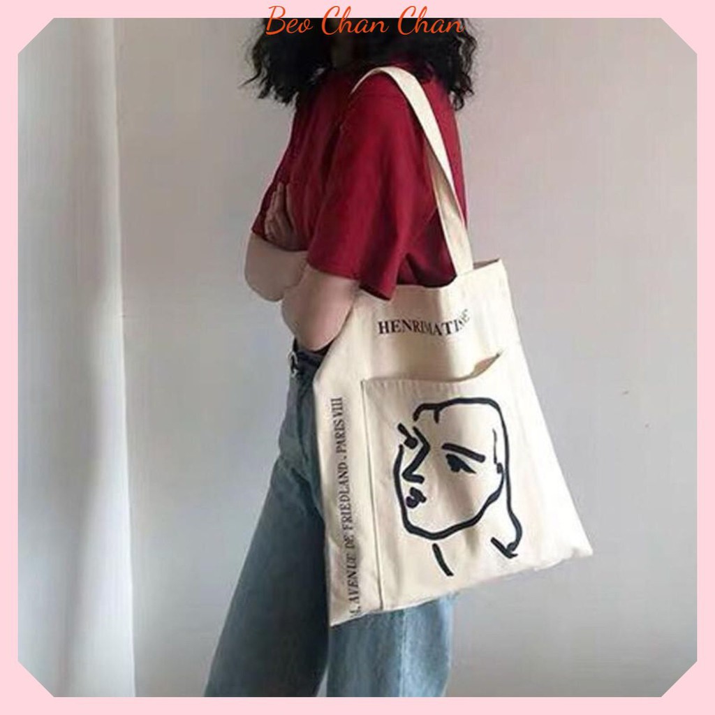 TÚI TOTE VẢI VINTAGE TÚI TOTE ULZZANG HENRIMATISEE