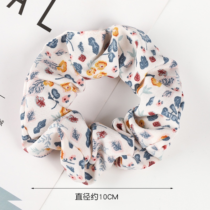 Dây Buộc Tóc Co Giãn Cao In Họa Tiết Hoa Nhỏ Dễ Thương Xinh Xắn Cho Nữ