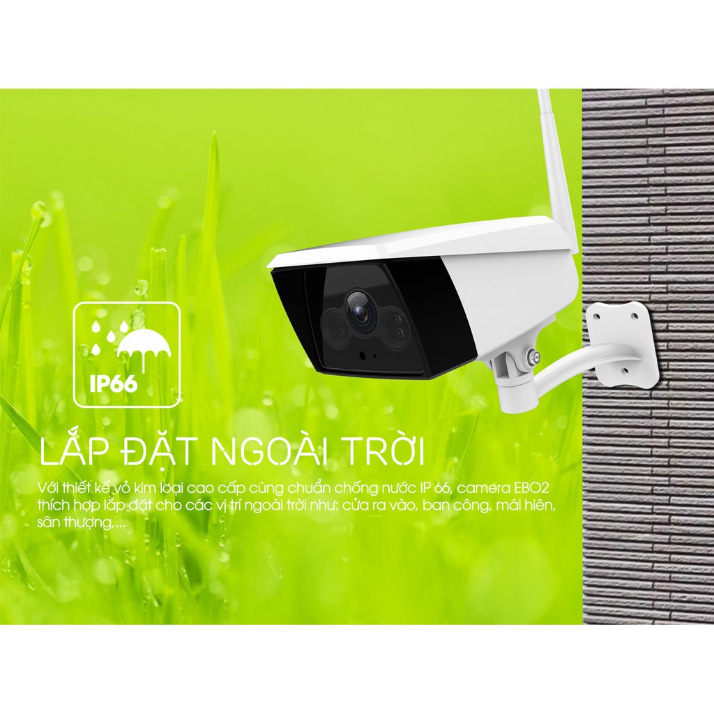 Camera ngoài trời ebitcam EBO2-tích hợp ánh sáng trắng