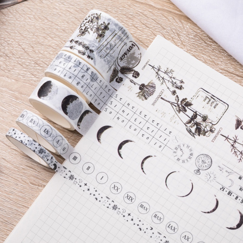 Bộ 10 Cuộn Băng Keo Dán Trang Trí Sổ Tay DIY