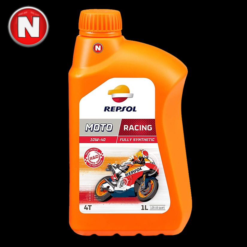 Nhớt xe số và tay côn REPSOL MOTO RACING 10W40 4T tổng hợp 100%