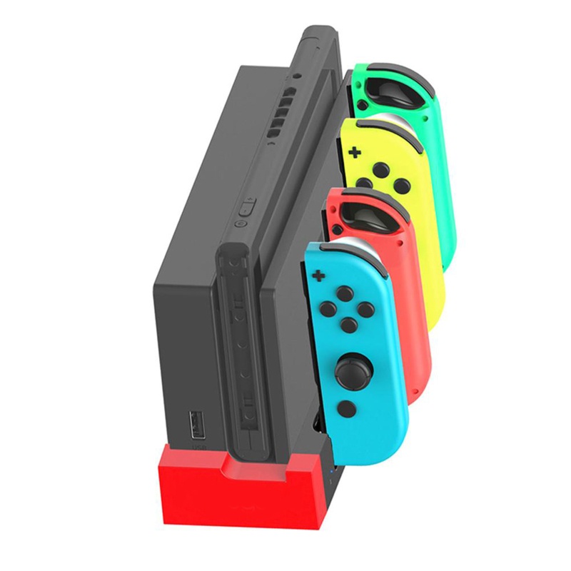 Bộ Đế Sạc 4 Trong 1 Chuyên Dụng Cho Tay Cầm Chơi Game Switch OLED Giá Đỡ