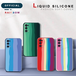 Ốp Điện Thoại Silicon Họa Tiết Sọc Cầu Vồng Thời Trang Cho Oppo Reno 5 4 3 Pro Se A55 A72 A92s A91 A92