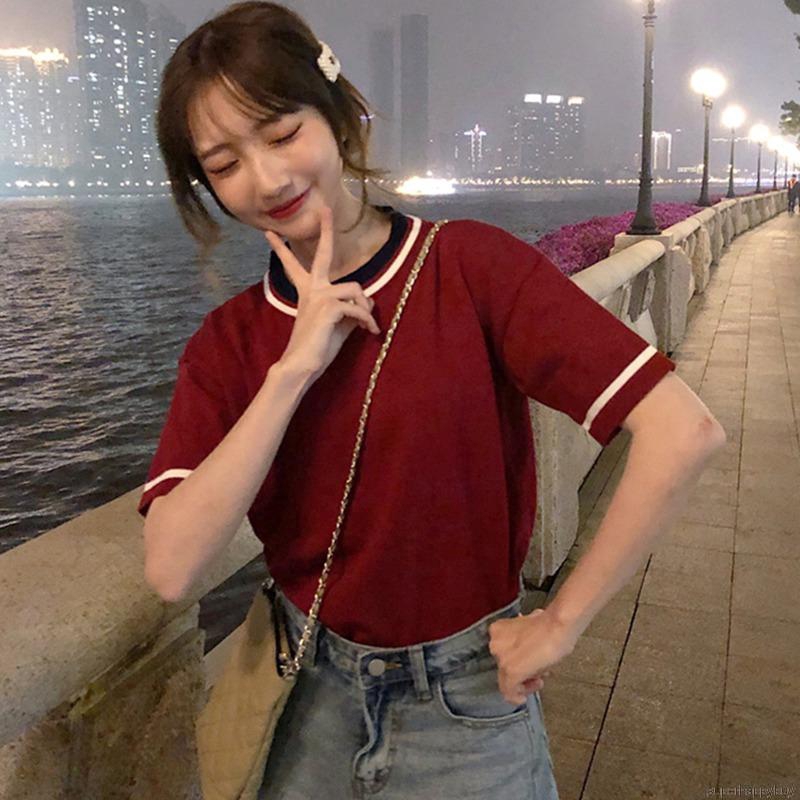 Áo thun tay ngắn phong cách Hàn Quốc dành cho bạn nữ