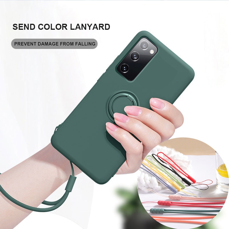 Ốp điện thoại silicon mềm dẻo có giá đỡ nhẫn nam châm gắn xe hơi cho Samsung GalaxyS21 Ultra Plus S20 Plus Ultra S20 FE