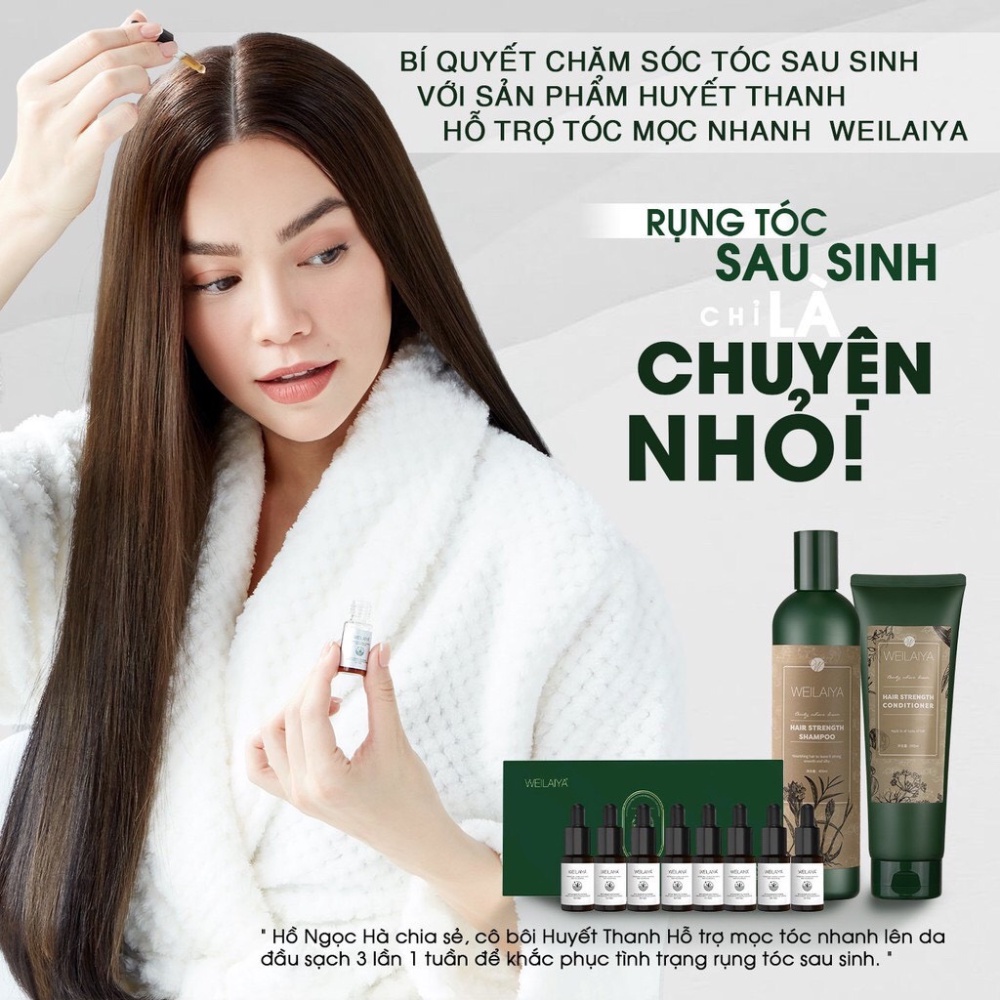 Serum Huyết Thanh Tóc WEILAIYA, Kích Mọc Tóc, Ngăn Ngừa Rụng Tóc, Hiệu Quả Sau 12 Tuần Sử Dụng - SÉT 8 LỌ [CHÍNH - HÃNG]