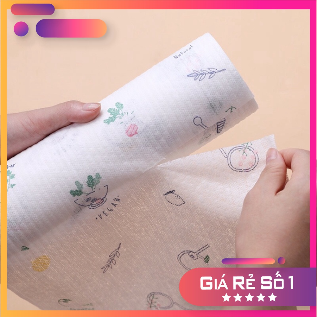 Giấy lau bếp ❤️SALE❤️ Giấy lau đa năng siêu dai có thể tái sử dụng Cuộn giấy vải lau đa năng Giấy bếp QC227