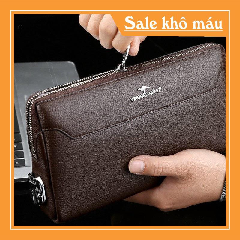 Ví cầm tay nam nữ cao cấp ví da nam hàng hiệu. Bóp da PU xịn thời trang đẳng cấp nam tính nhập khẩu Chính Hãng GC1955