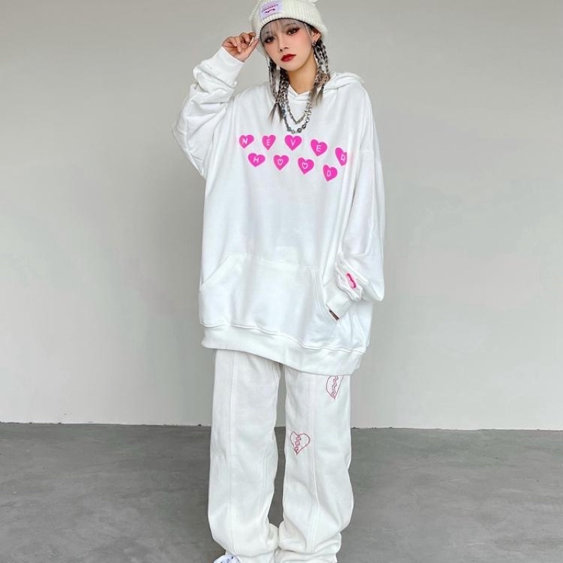 ÁO HOODIE DA CÁ XIAONI M27 TIM ĐEN TRẮNG