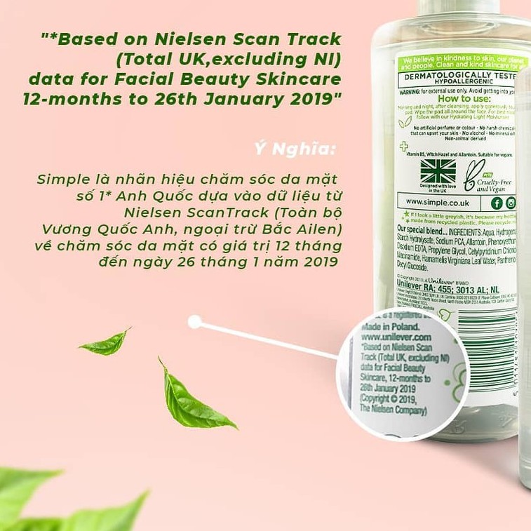 [BAO BÌ MỚI] Nước Hoa Hồng Soothing Facial Toner Simple cân bằng ẩm cho da 200ml | BigBuy360 - bigbuy360.vn