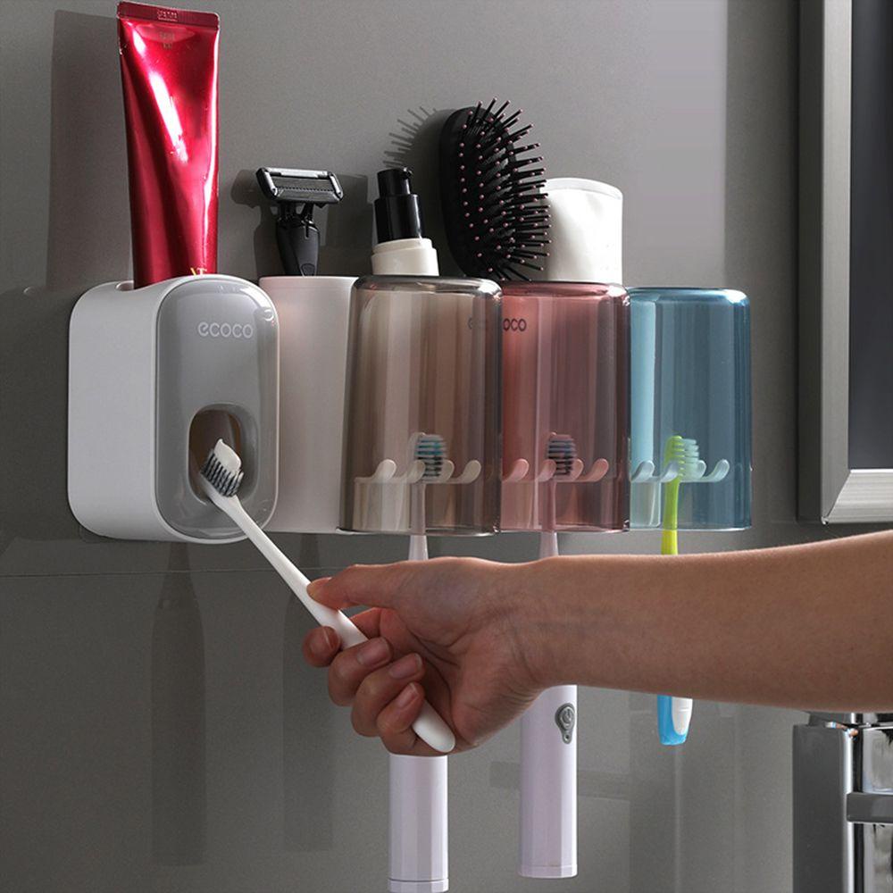 YOLA Bộ Giá Đỡ Bàn Chải Đánh Răng / Dao Cạo Râu Gắn Tường Tự Dính Tiện Dụng