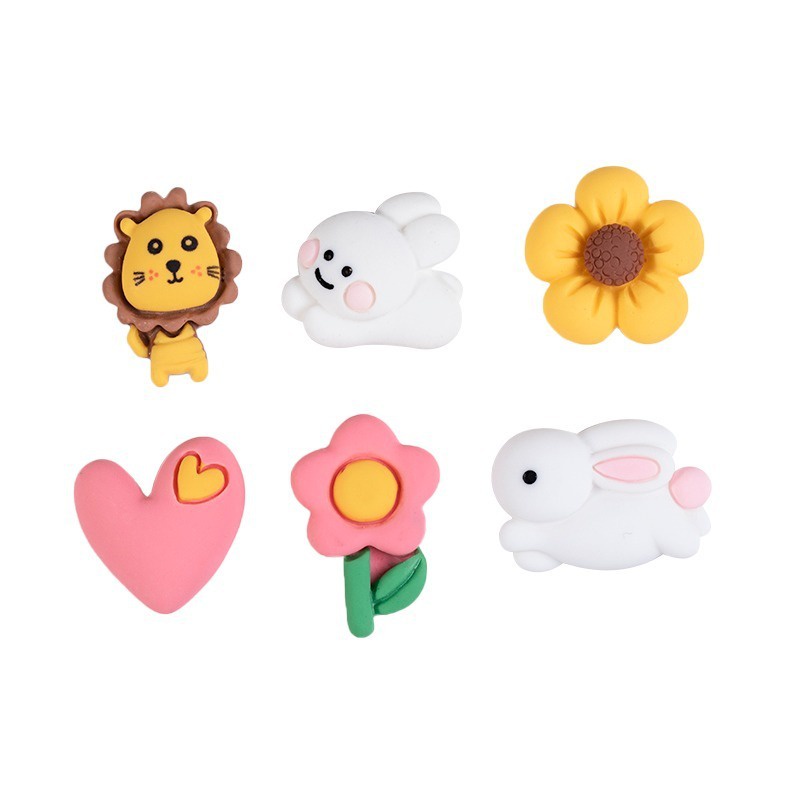 Crocs Jibbitz Hoạt Hình Thỏ Dễ Thương 2.5D DIY Giày Nút Quyến Rũ