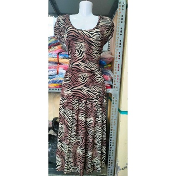 Bộ tay ngắn quần lửng ống rộng thun gân tầm ý