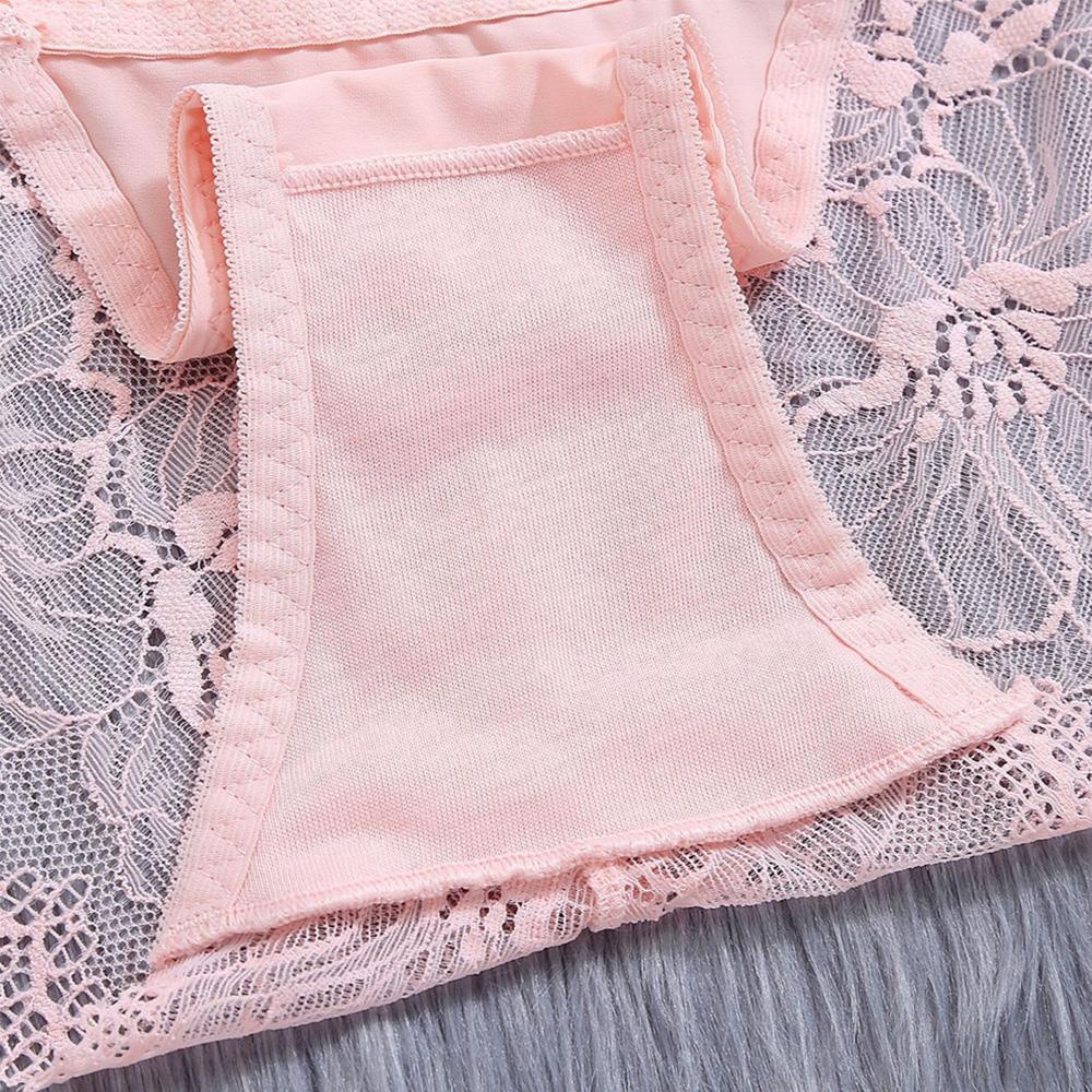 Quần Lót Cotton Lụa Mát Trong Suốt Phối Ren Không Đường May Thoáng Khí Hợp Thời Trang Cho Bạn Gái