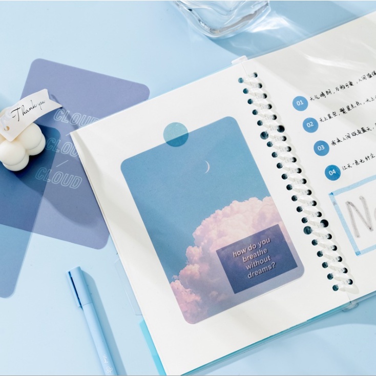 Book Mark Cloud trong suốt trang trí sổ tay cực xinh - Ong Mặt Bự