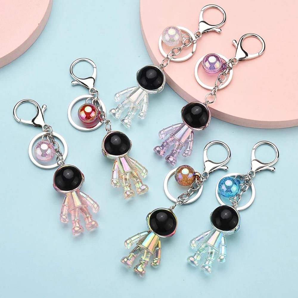 Móc Chìa Khóa Bằng Acrylic Trong Suốt Hình Phi Hành Gia Nhiều Màu Giá Đỡ