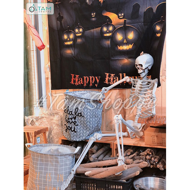 Tranh vải Halloween treo tường nhiều kiểu 130x150cm TRANH-21 tan